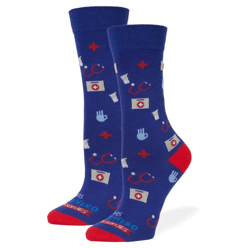 This Superhero Wears Scrubs – Medical-Themed Crew Socks 2