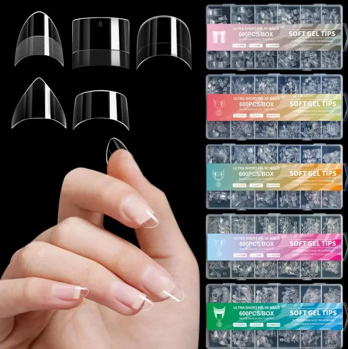 Ultra-Short Soft Gel Nail Tips – Gentle Fit 1