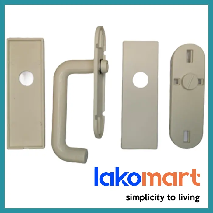 Universal White Pvc Toilet Flush Handle – Fits 100Mm–115Mm Three-Hole Tanks 1