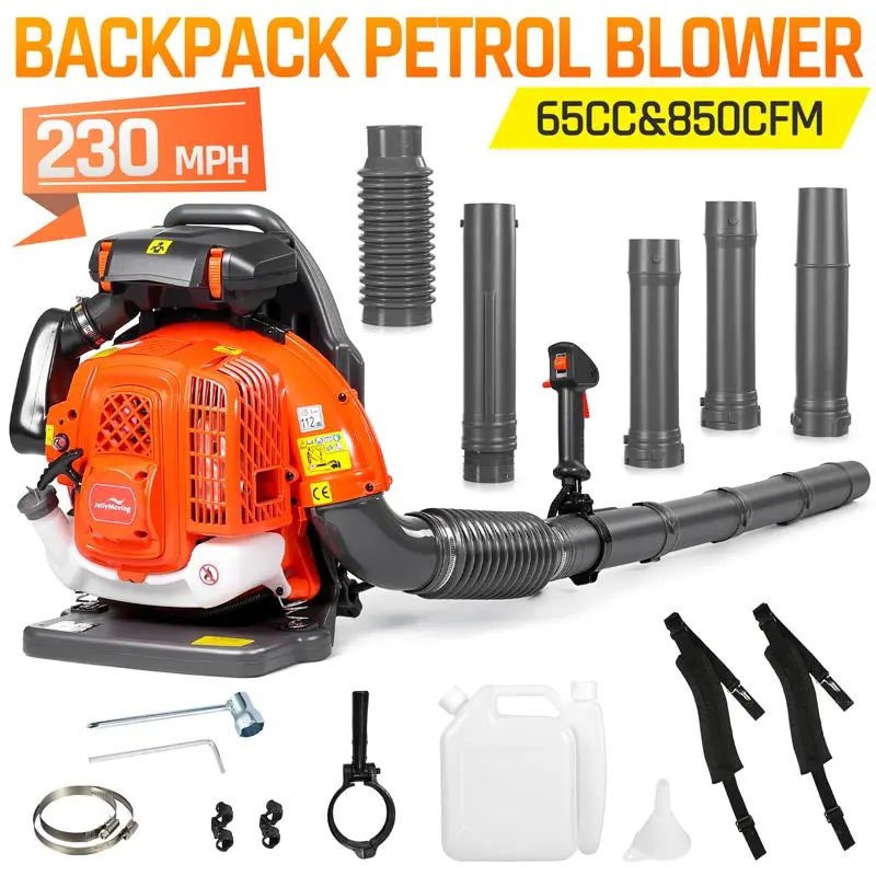 Upgraded 65Cc Backpack Leaf Blower — 850 Cfm, 230 Mph, 4.3 Hp With Dual-Stage Air Filter & 1.8L Tank 1