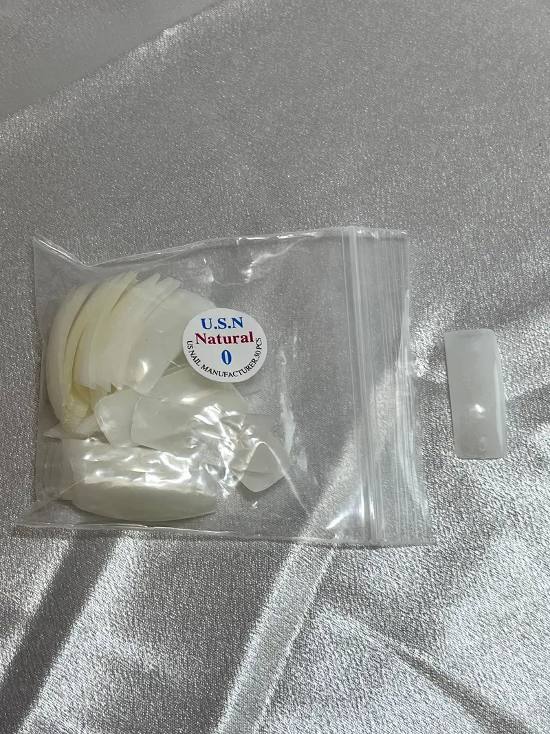 Usn Natural-Shape Clear Nail Tips – Pack Of 50 1