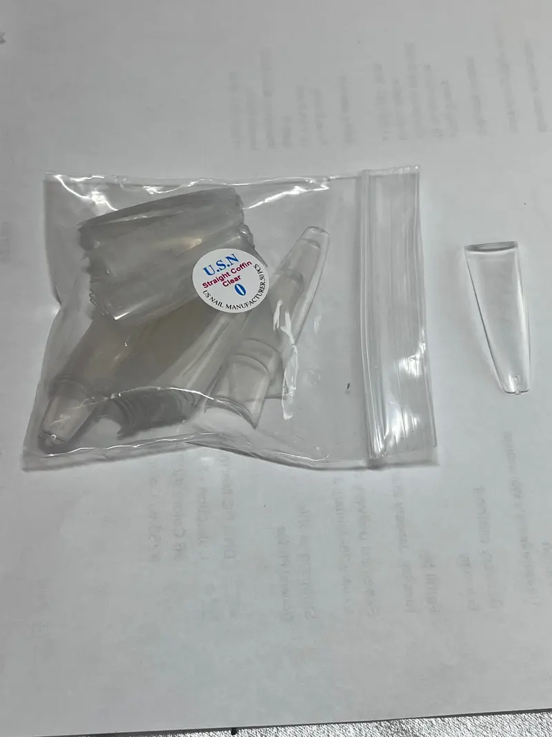 Usn Straight Coffin Clear Nail Tips – Pack Of 50 1