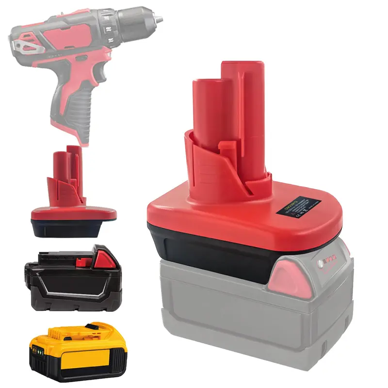 Versatile 2-In-1 Adapter: Dewalt 20V Or Milwaukee M18 To Milwaukee 12V Converter 1