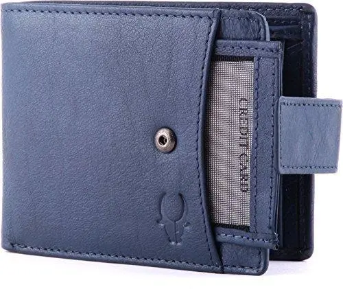 Wildhorn Wh271Gw Blue Genuine Leather Wallet – Slim Bi-Fold For Men 1