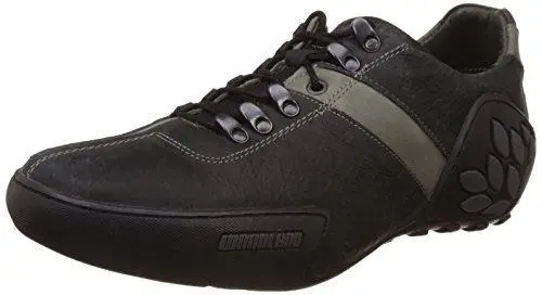 Woodland Black Leather Sneakers – Versatile Men'S Casual Footwear (Uk 9 / Eu 43) 1