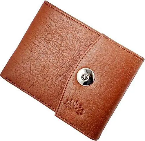 Woodland Lightweight Tan Leather Wallet – Compact Men'S Accessory 1