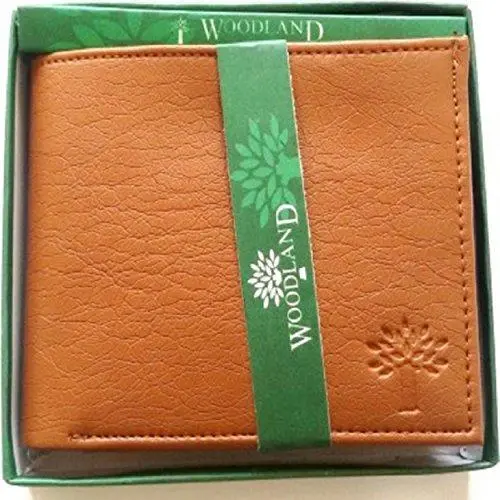 Woodland Men'S Tan Leather Wallet – Functional & Timeless 1