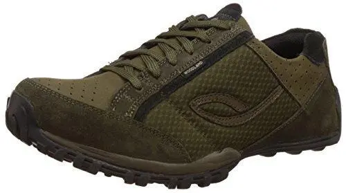Woodland Olive Green Leather Sneakers For Men – Size 8 Uk (42 Eu) 1
