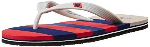 Woodland Red & Navy Flip-Flop Thong Sandals For Men – Size 6 Uk (40 Eu) 1