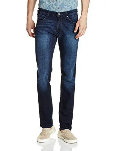 Wrangler Men'S Brushed Indigo Cotton Jeans – Soft-Finish Slim Fit, 32W X 33L 1