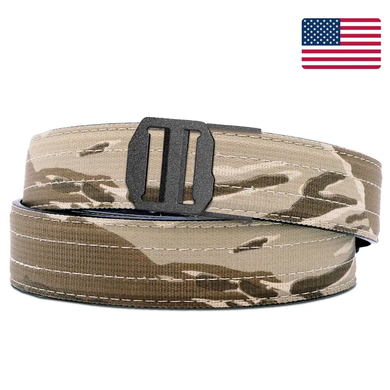 X Series Desert Tiger Stripe Tactical Gun Belt – 1.5-Inch Camo Nylon Belt With Secure Buckle 1