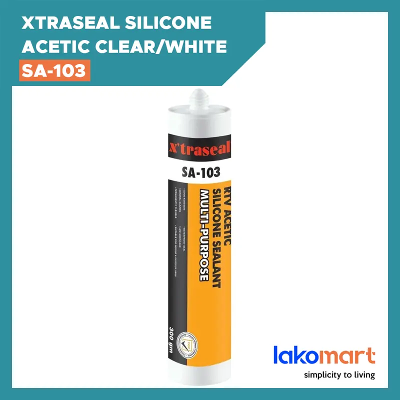Xtraseal Acetic Silicone Sealant – Clear Or White, Weatherproof, Kitchen & Bathroom Safe 1
