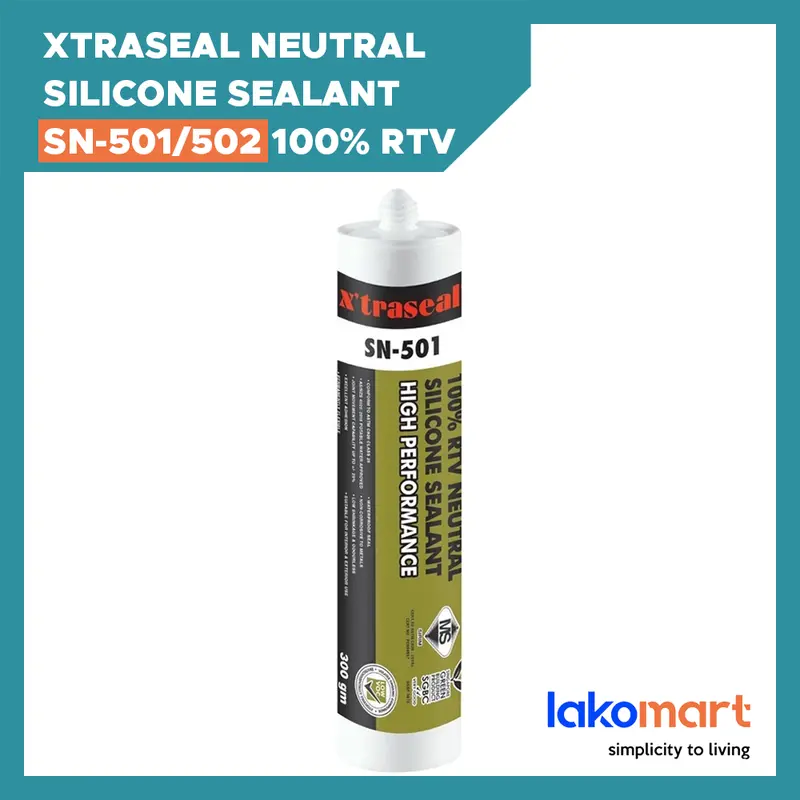 Xtraseal Rtv Neutral-Cure Silicone Sealant – 300 G Cartridge, Low-Odor Formula [Sn-501/Sn-502] 1
