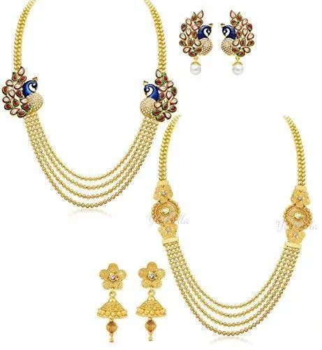 Youbella Gold-Plated Two-Piece Necklace & Earring Set For Girls And Women 1
