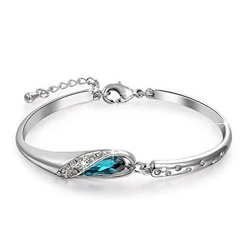 Youbella Valentine’S Crystal Bangle Bracelet – Dark Blue Designer Accessory For Girls 1