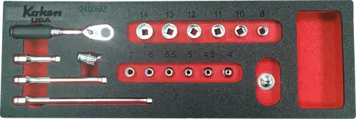 Z-Series 18-Piece 1/4" Drive Metric Socket & Accessories Set (Foam-Packaged) 1