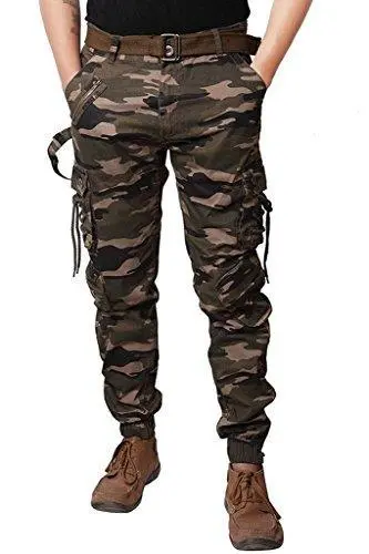 Zacharias Men'S Relaxed Fit Cargo Jogger Pants – Cotton Denim With Zipper Detail 1