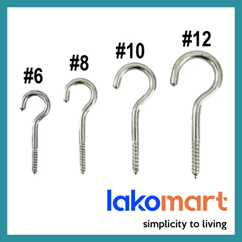 Zinc-Plated Hook Screw – Bulk Pack Options Available 1