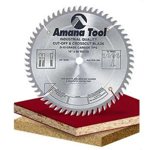 Amana 10" X 60T Cut-Off Saw Blade – Tcg Grind For Clean Cuts 1