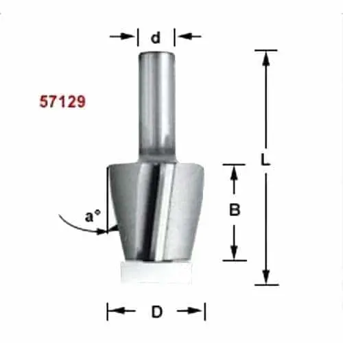 Amana 12-Degree Bowl Router Bit – 9/16-Inch Radius, 1/2-Inch Shank Carbide 1