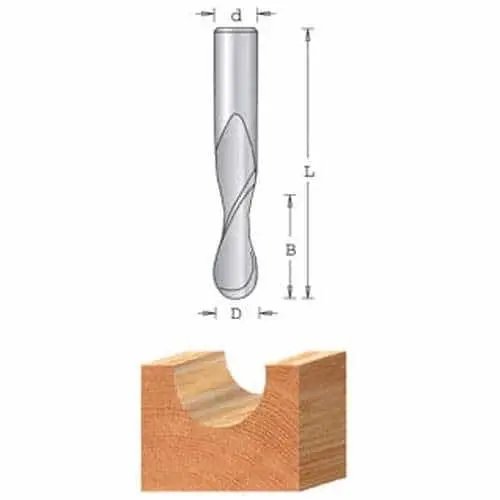 Amana 46386 Sc Spiral Bullnose Upcut Router Bit — 5/8" Shank 1
