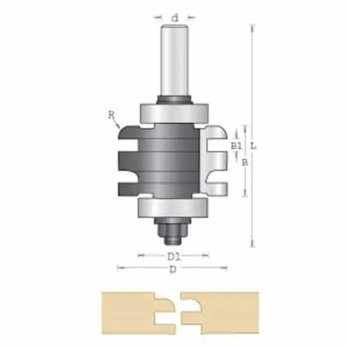 Amana One-Piece Ogee Stile & Rail Router Bit – Premium Carbide 1