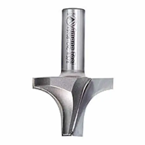 Amana Plunge Router Bit – 1/4" Radius Round-Over Profile, 1/2" Shank, Full-Carbide 1