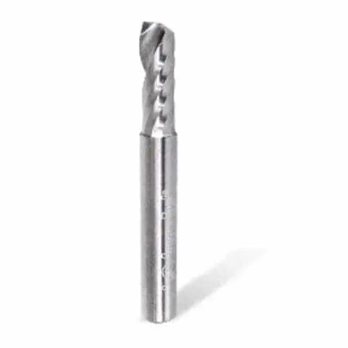 Amana Tool 51504 Spiral O-Flute Router Bit – 1/4" Dia., 1/4" Shank, Plastic-Cutting 1