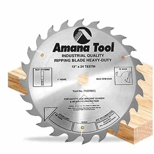 Amana Tool 710200 10" Ripping Saw Blade — 20 Tooth, Straight Grind 1