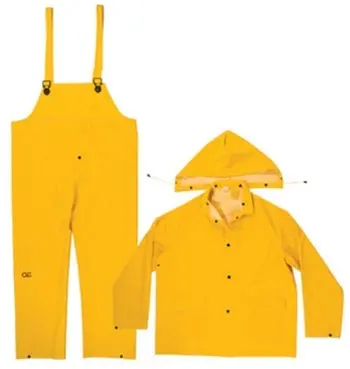 Clc Rain Suit – 3-Piece Yellow High-Visibility Set, Size Xxxl, 0.35Mm Pvc-Coated Fabric 1