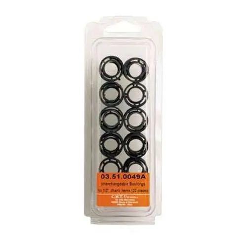Cmt 03.51.0047A Kit Of 20 Interchangeable 1/4" Shank Guide Bushings 1
