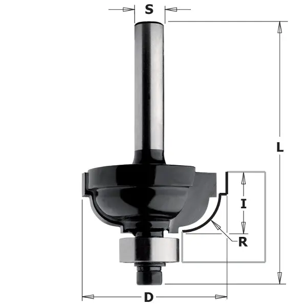 Cmt 86304 Contractor Cove & Fillet Router Bit – 1-1/8" Dia, 3/8" Radius, 1/4" Shank 1