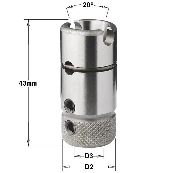 Cmt Dowel Boring Bit – 5Mm X 44Mm X 77Mm Right-Hand Spiral Flute 1
