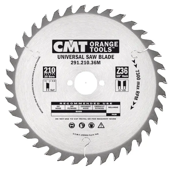 Cmt General-Purpose Atb Saw Blade – 160Mm (6-5/16") X 24T, 20Mm Arbor 1