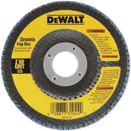 Dewalt Dw8329 7" Zirconia-Alumina Flap Disc – 60 Grit, T29 Style, 5-Pack 1