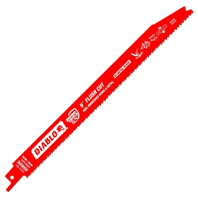 Diablo 9" Bi-Metal Reciprocating Saw Blade – 10–14 Tpi For Flush Cuts And Demolition 1