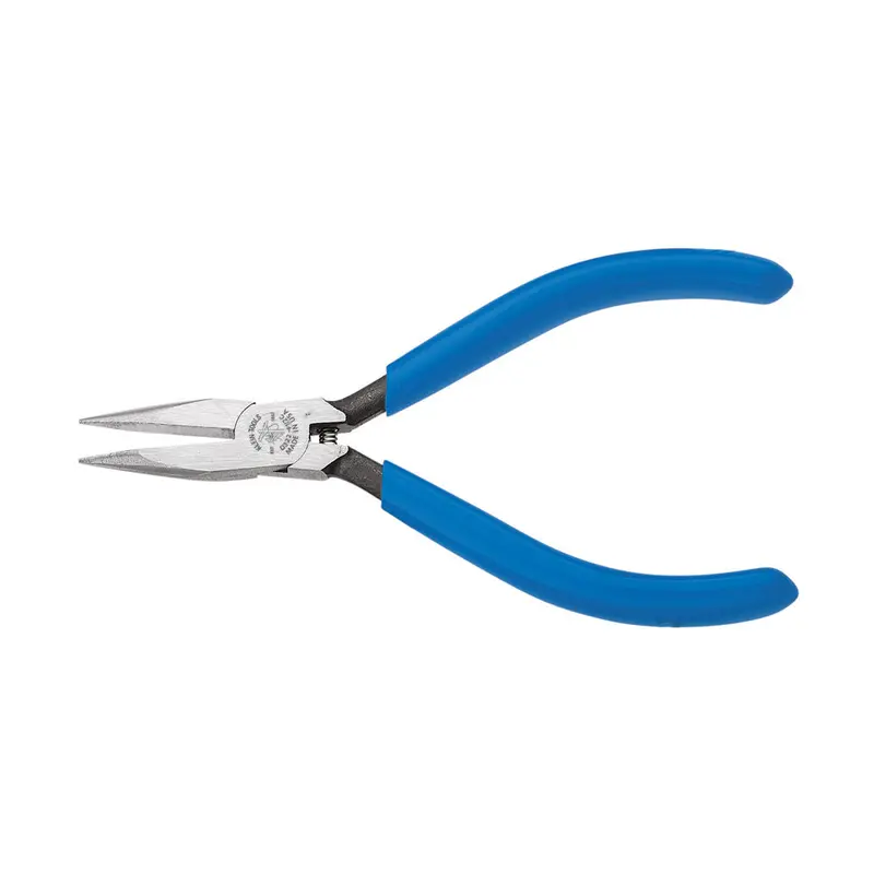 Klein D322-41/2C 4" Midget Slim Long-Nose Pliers – Precision Bent Tips For Tight Spaces 1