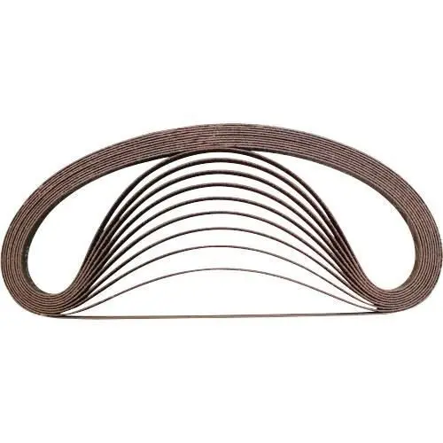 Makita 3/8" × 21" 120-Grit Abrasive Belt – 10-Pack For Sanding Applications 1