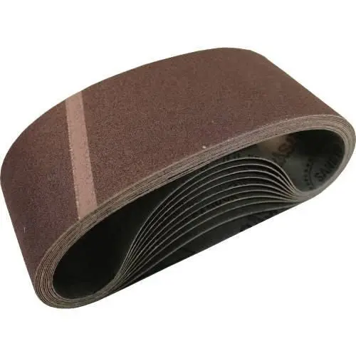 Makita 794551-A 3" × 18" Abrasive Belt — 80 Grit, Pack Of 10 1
