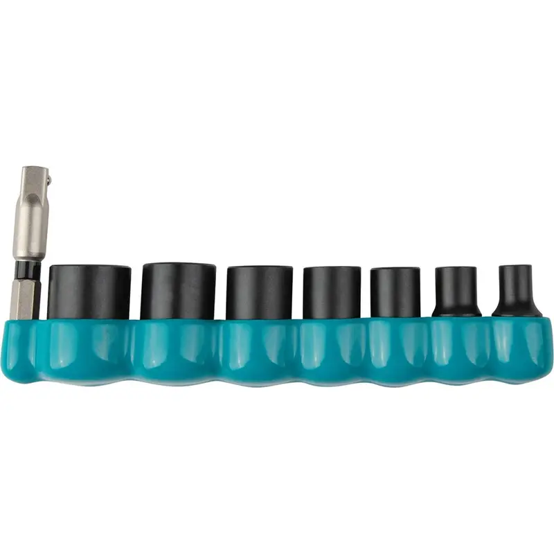 Makita 8-Piece 1/4" Drive 6-Point Impact Socket Set (E-01703) 1