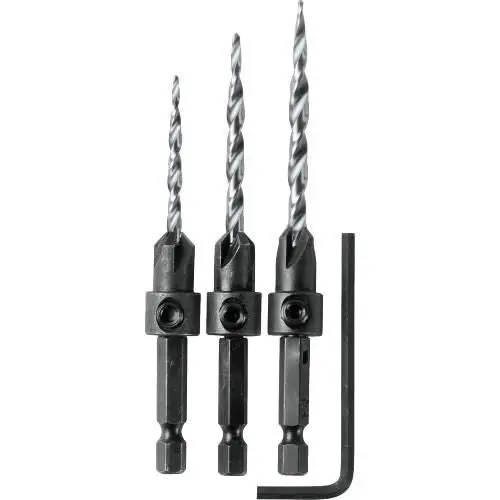 Makita A-99661 Countersink Drill Bit Set – 3-Piece Hex Shank Kit 1