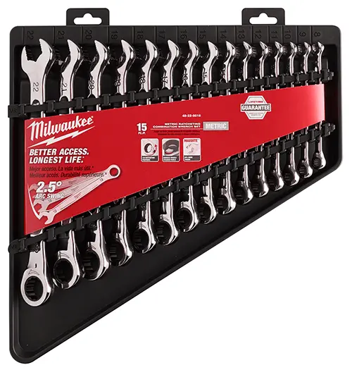 Milwaukee 15-Piece Ratcheting Wrench Set – Sae And Metric Combination 1