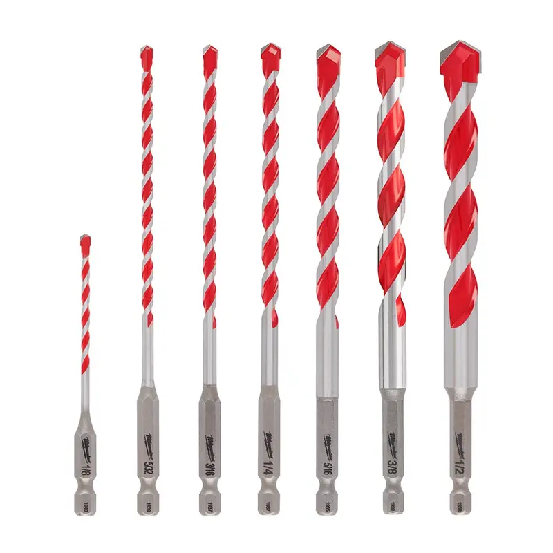 Milwaukee Large Hammer Bit Kit – 7-Piece Set (6 Sizes) For Rotary Hammers 1