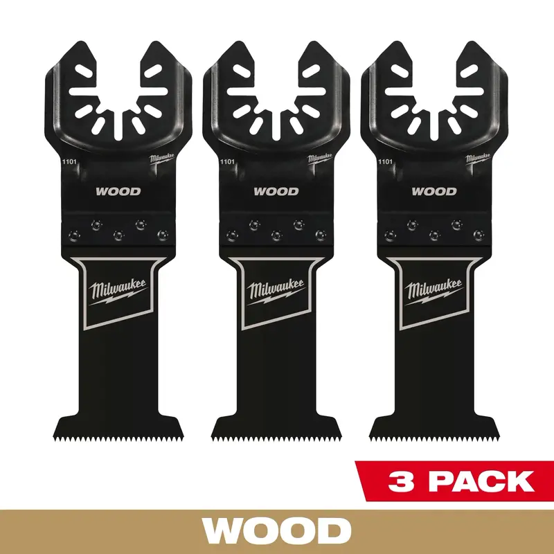 Milwaukee Open-Lok 1-3/8" High-Carbon Steel Wood Cutting Blades – 3-Pack 1