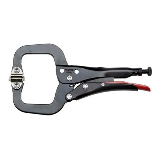 Proto Locking Mini C-Clamp Pliers With Swivel Pads – 12-19/32 Inch 1