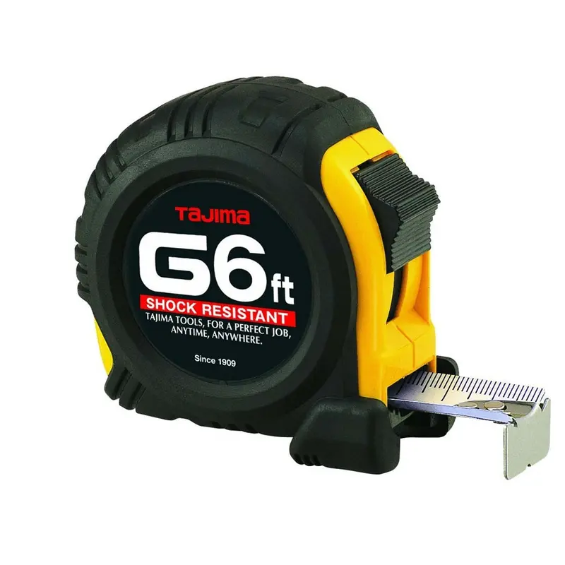 Tajima G-Series G-6Bw Shock-Resistant Tape Measure – 6-Meter, Ergonomic Design 1