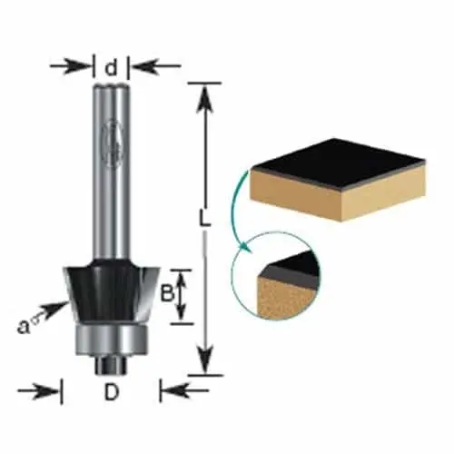 Timberline 200-10 Bevel-Edge Router Bit – 15° Angle, Precision Carbide 1