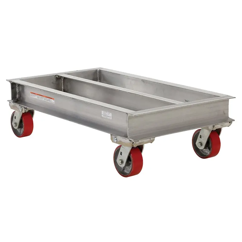 Vestil Aluminum Channel Dolly – 2,000-Lb Load Capacity, 24"W X 36"L 1